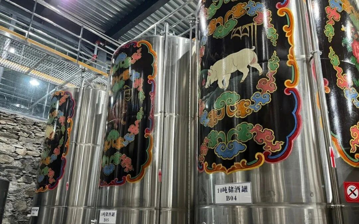 图为山南市桑日县帕竹酒庄的储酒设备。（资料图）