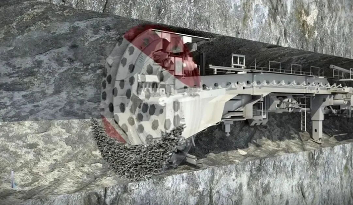 ▲利用TBM掘进可有效降低安全风险