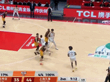真就防不住！上海外援古德温连续三个回合冲筐上篮拿到分数