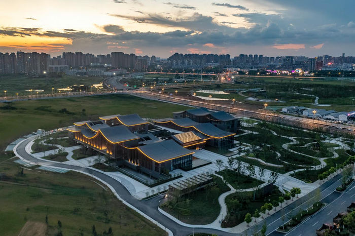 肥西县工人文化宫航拍图。肥西县总工会供图