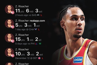 4场个位数！美媒晒里萨谢过去8场数据：是时候担心去年的状元了？