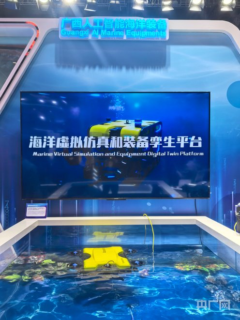 广西的作业水下机器人在进博会上亮相（央广网发  广西壮族自治区工业和信息化厅供图）