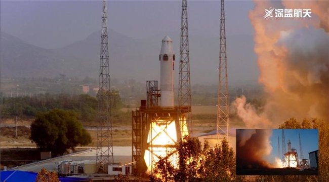 2025年11月1日,星云一号一级动力系统试车圆满成功(图源:深蓝航天)