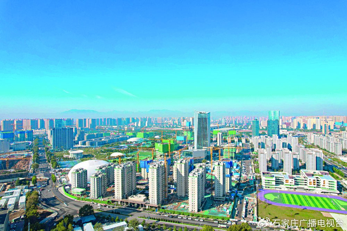 近日拍摄的石家庄高铁片区。 　　河北日报记者 史晟全 摄