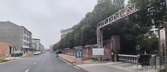 事发地点距离中学门口大约50米。图/受访者提供。