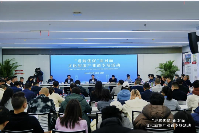▲“进解优促”面对面——文化旅游产业链专场活动