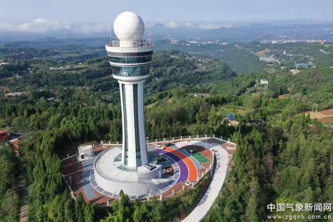 图为巴中新一代双偏振天气雷达 巴中市气象局供图
