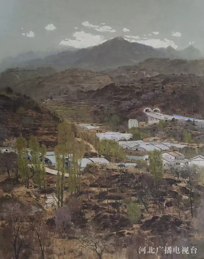 美术作品《深山里的村庄》（马虹）入选第十四届全国美术作品展