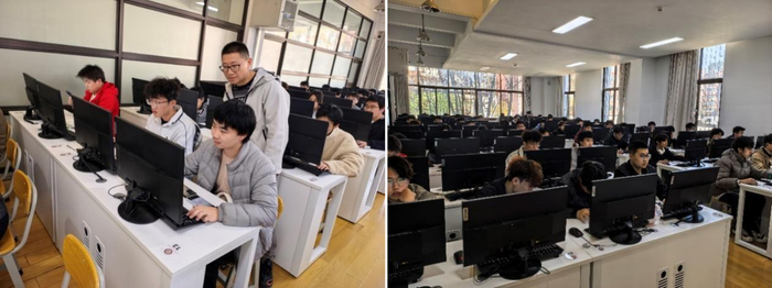 （图为工程图学教研室副主任邓强国副教授指导学生学习中望机械CAD）