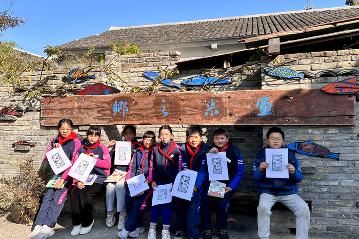 鱼拓研学（央广网记者 刘欣莹 摄）