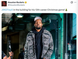 火箭官方晒杜兰特气质照：他将迎来个人生涯第13次圣诞大战🎄