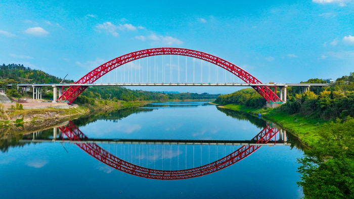 白马渠江特大桥图