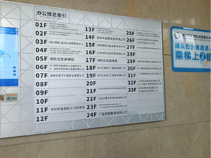 盐田现代产业服务中心办公楼索引