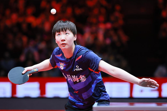 王曼昱在乒超总决赛女团半决赛