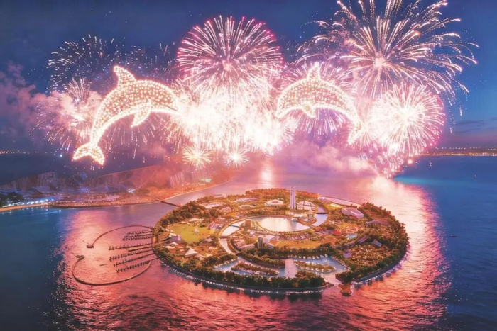 双鱼岛跨年烟花秀（效果图） 图源：闽南日报