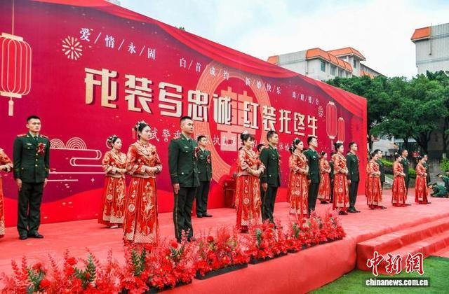 图为婚礼现场。 李立衡 摄 