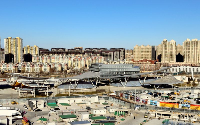 俯瞰北京城市副中心综合交通枢纽。新京报记者 王贵彬 摄