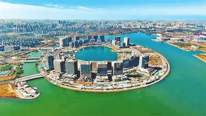 郑州金融岛。记者 聂冬晗 摄