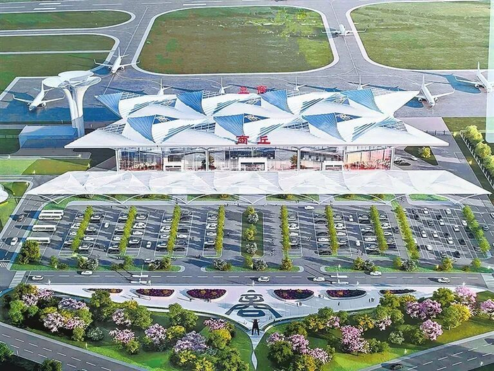 商丘机场效果图。商丘市交通局供图