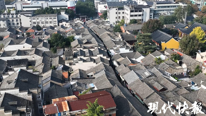 高淳老街“鱼骨状”的街巷肌理