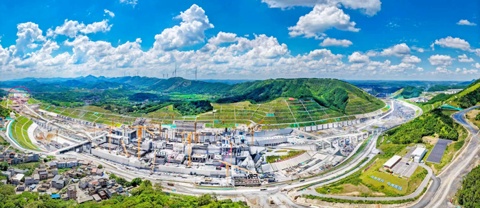 平陆运河建设现场。（平陆运河集团供图）