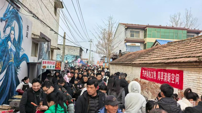 元旦假期期间，吴营村迎来打卡热潮（央广网发  睢阳区委宣传部供图）
