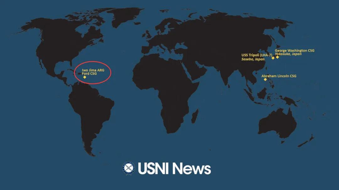 ▲美国海军在加勒比海地区的兵力