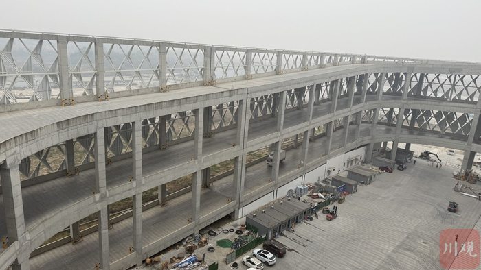 顺丰西部航空货运枢纽项目的运输通道。