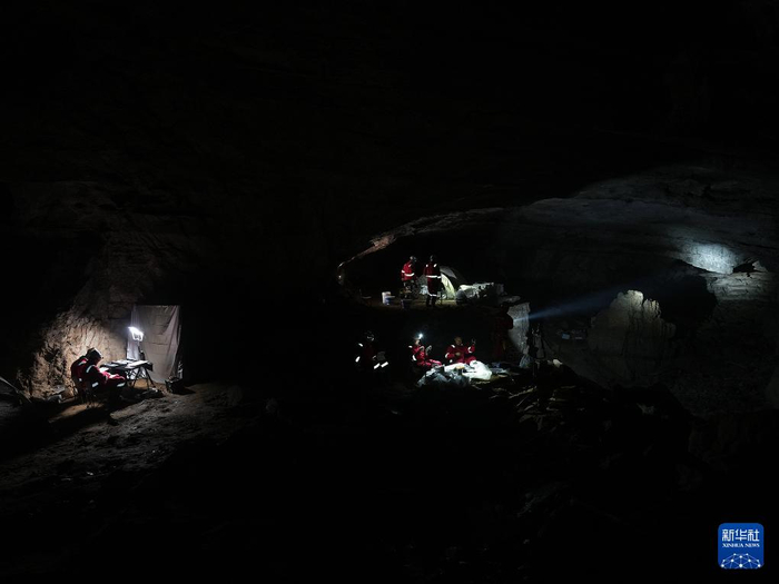 　　这是2025年12月拍摄的航天员开展洞穴训练的主营地。新华社发