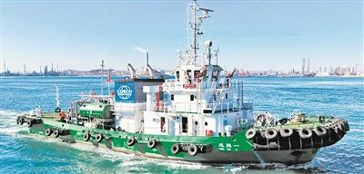 图为国内首艘氨动力港作拖轮。中车大连公司供图