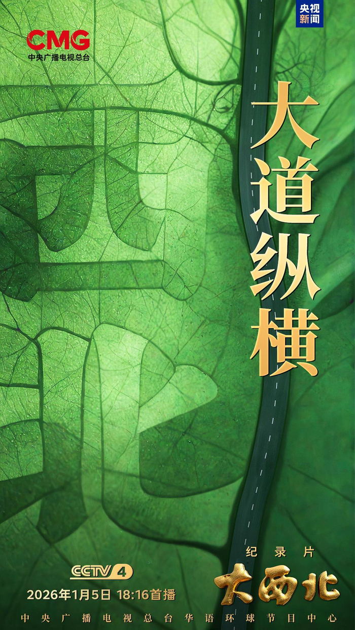 △纪录片《大西北》第六集《大道纵横》海报