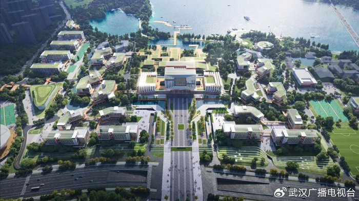 网络空间安全学院杜公湖校区效果图。