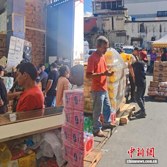 目前，委内瑞拉首都加拉加斯逐渐恢复正常，市场商品供应紧张。受访者供图