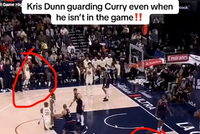 库有引力？库里都下场了 邓恩还警惕防着他呢！