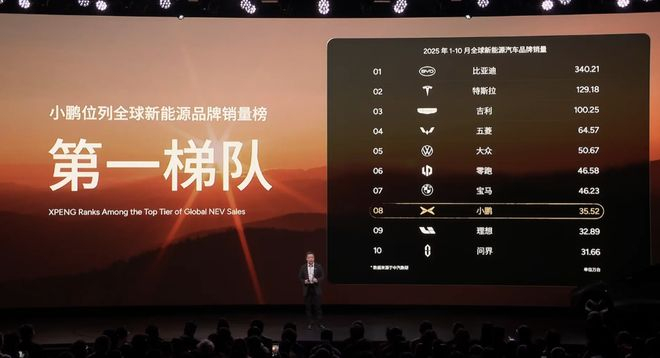 ▲2025年1-10月全球新能源汽车销量榜