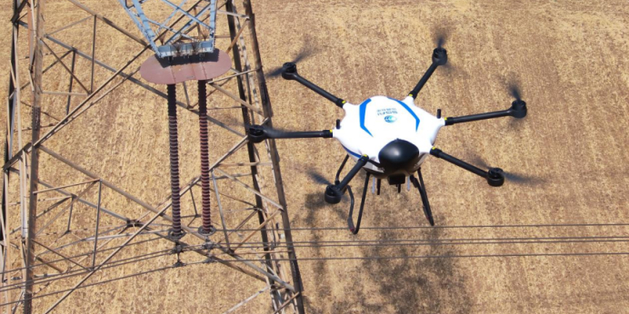氢动力电力无人机在输电线路开展巡视任务