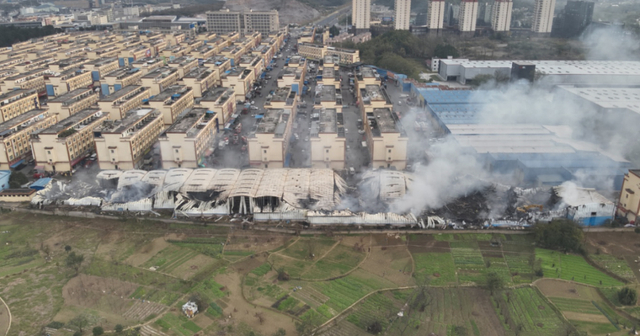 火灾现场。图源：贵阳消防 