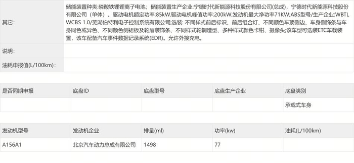 新款极狐阿尔法 S5 增程版部分动力信息