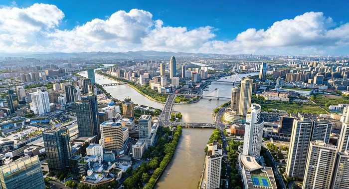 遠眺寧波三江口，周昱全/攝