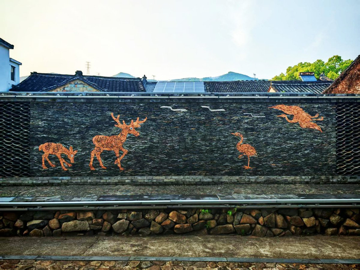 山村景觀。