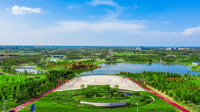 金安未來城市公園。金安區(qū)委宣傳部供圖