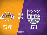 半场战报-湖人落后国王7分 詹姆斯12分 东契奇26+5 蒙克18分