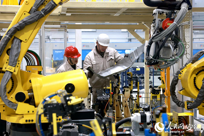 安徽至信科技有限公司生產(chǎn)車間一景。人民網(wǎng)記者 周坤攝