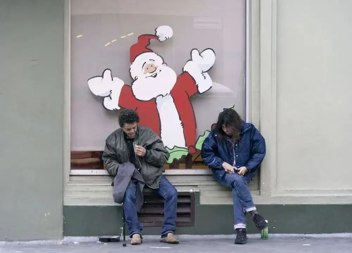 在美國加利福尼亞州舊金山街頭拍攝的無家可歸者。新華社發(fā)（李建國 攝）