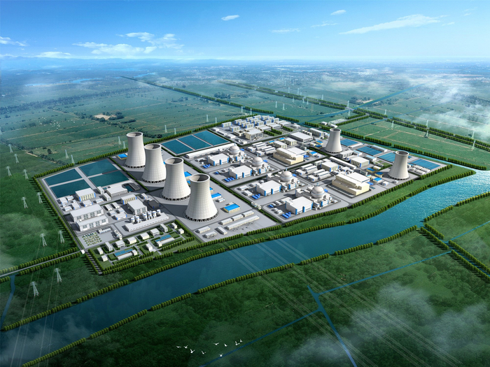江蘇徐圩核能供熱發(fā)電廠效果圖（央廣網(wǎng)發(fā) 圖源：中核集團(tuán)）