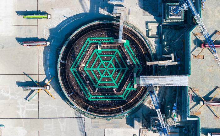 1號機(jī)組核島筏基（央廣網(wǎng)發(fā) 圖源：中核集團(tuán)）