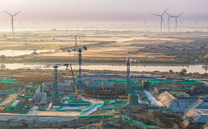 1號機(jī)組核島筏基全景（央廣網(wǎng)發(fā) 圖源：中核集團(tuán)）