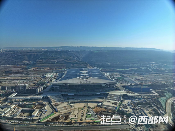 俯瞰建設中的西安東站