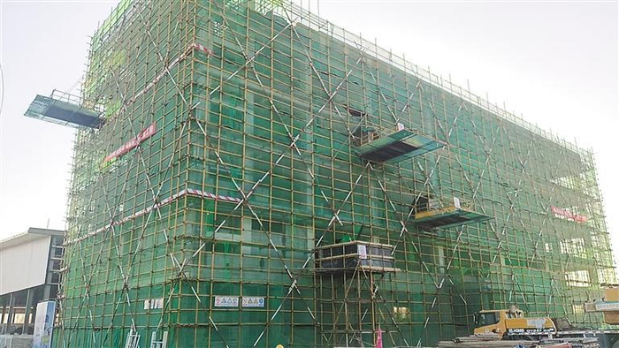     京东净菜速冻项目稳步推进，总体工程量完成过半。本报通讯员 马皓琪 摄