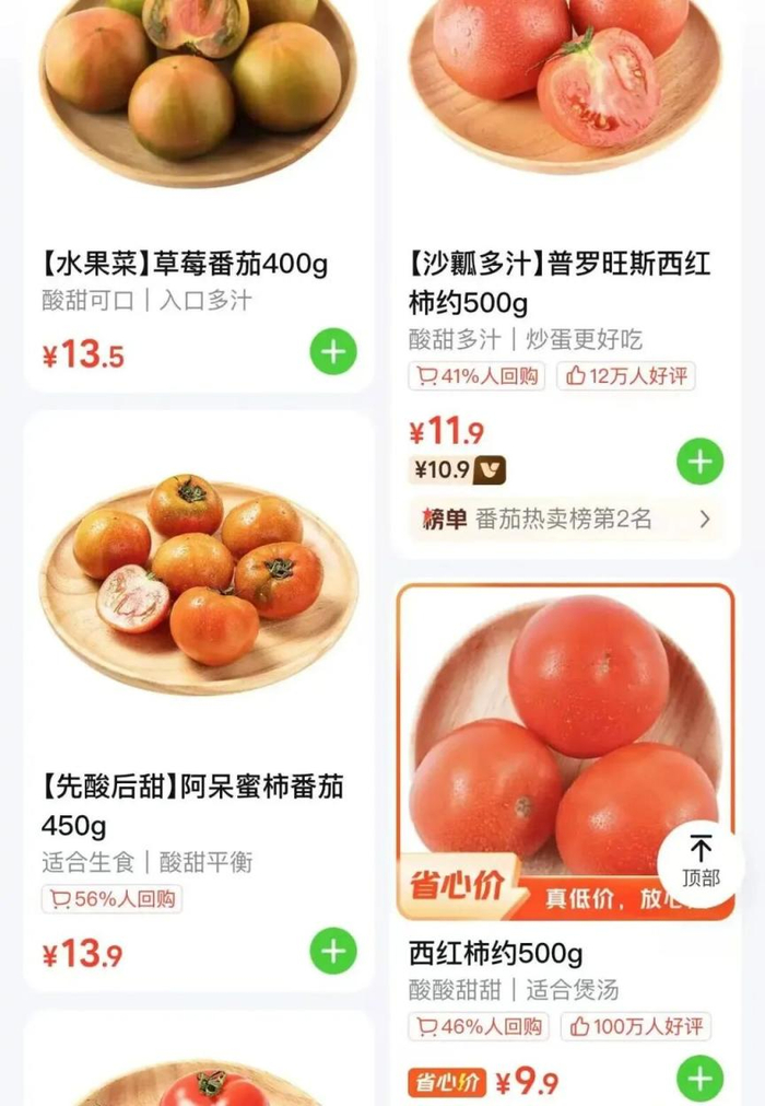 2026年1月16日，某外卖平台西红柿价格